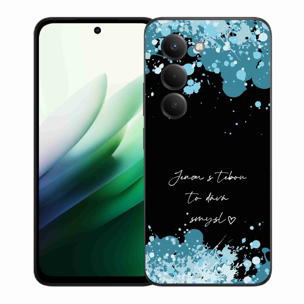 Gelový kryt mmCase na Xiaomi Redmi 15 5G (169mm) - zamilovaný text černé pozadí
