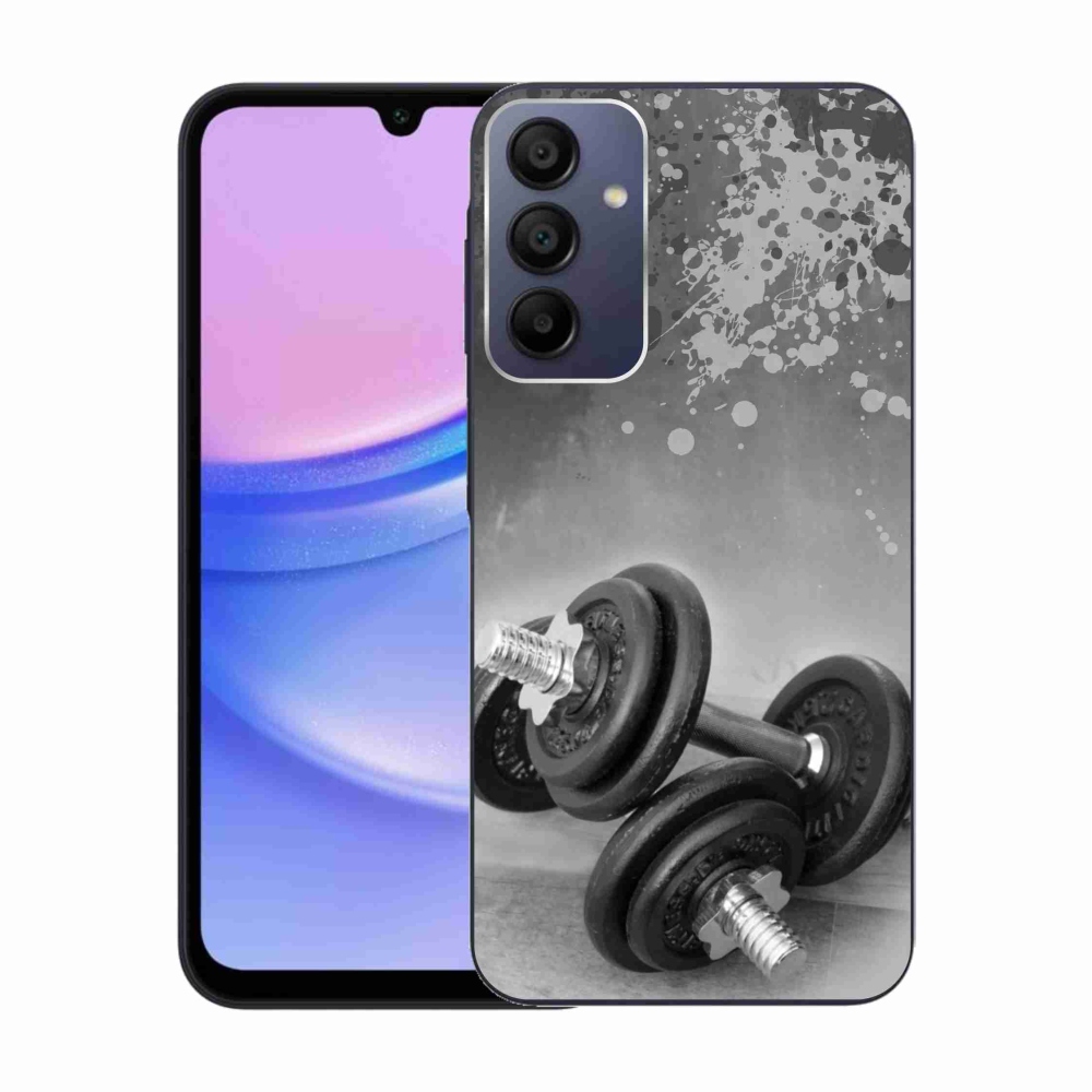 Gelový kryt mmCase na Samsung Galaxy A15 4G/5G - činky 1