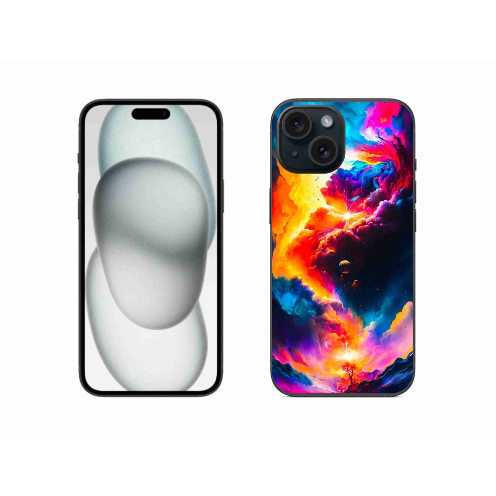 Gelový kryt mmCase na iPhone 15 - abstraktní motiv