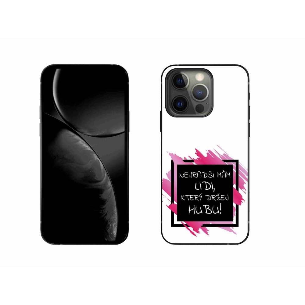 Gelový kryt mmCase na iPhone 13 Pro 6.1 - vtipný text 7 černobílé pozadí