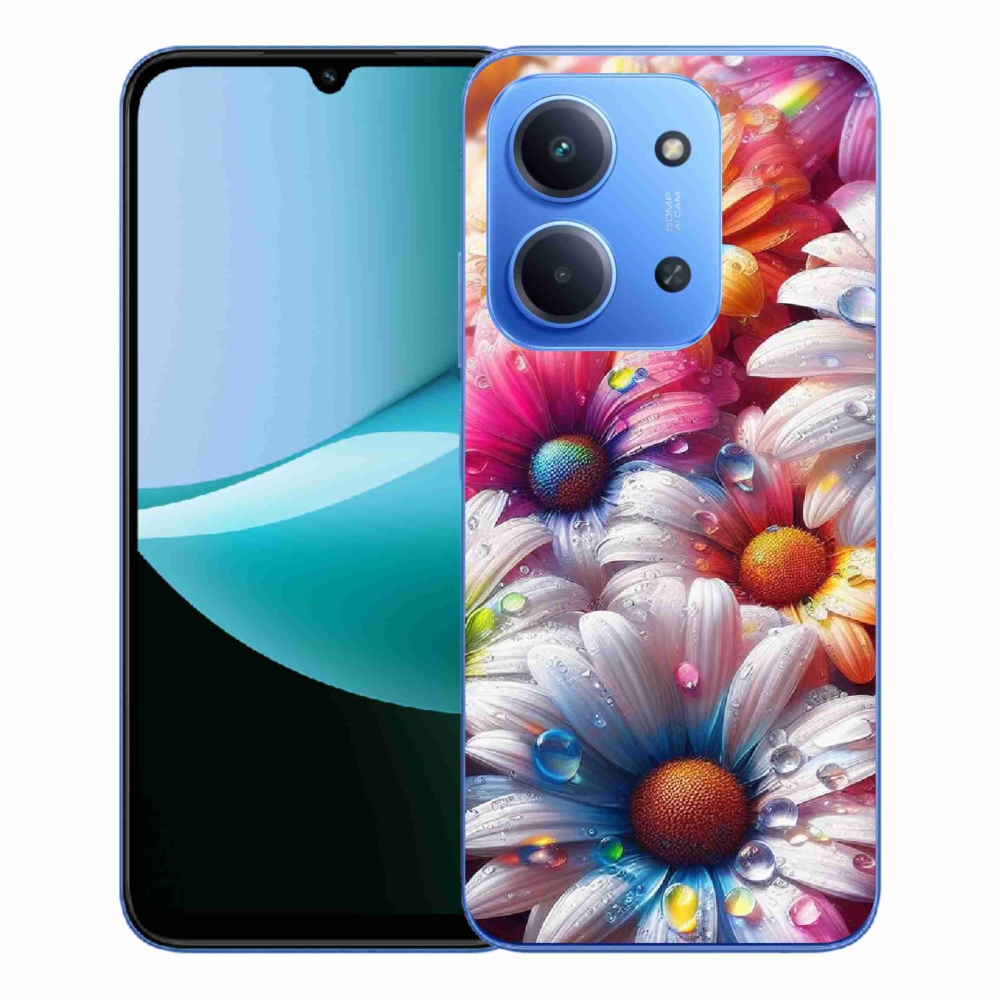 Gelový kryt mmCase na Xiaomi Redmi 15C 4G/5G (173mm) - barevné kopretiny