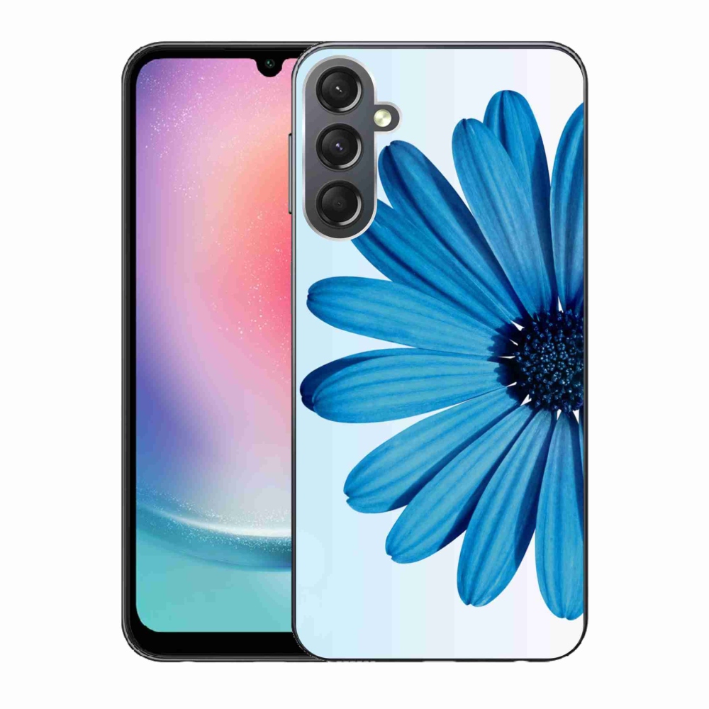 Gelový obal mmCase na Samsung Galaxy A24 - modrá kopretina