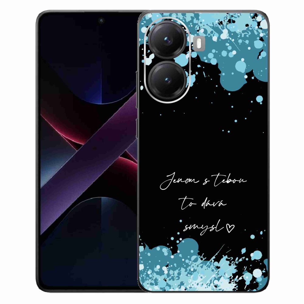 Gelový kryt mmCase na Xiaomi Poco X7 Pro 5G - zamilovaný text černé pozadí