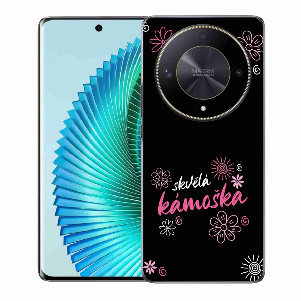 Gelový kryt mmCase na Honor Magic 6 Lite 5G - skvělá kámoška černé pozadí