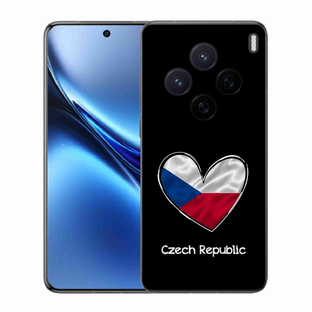 Gelový kryt mmCase na Vivo X200 5G - vlajka srdce černé pozadí