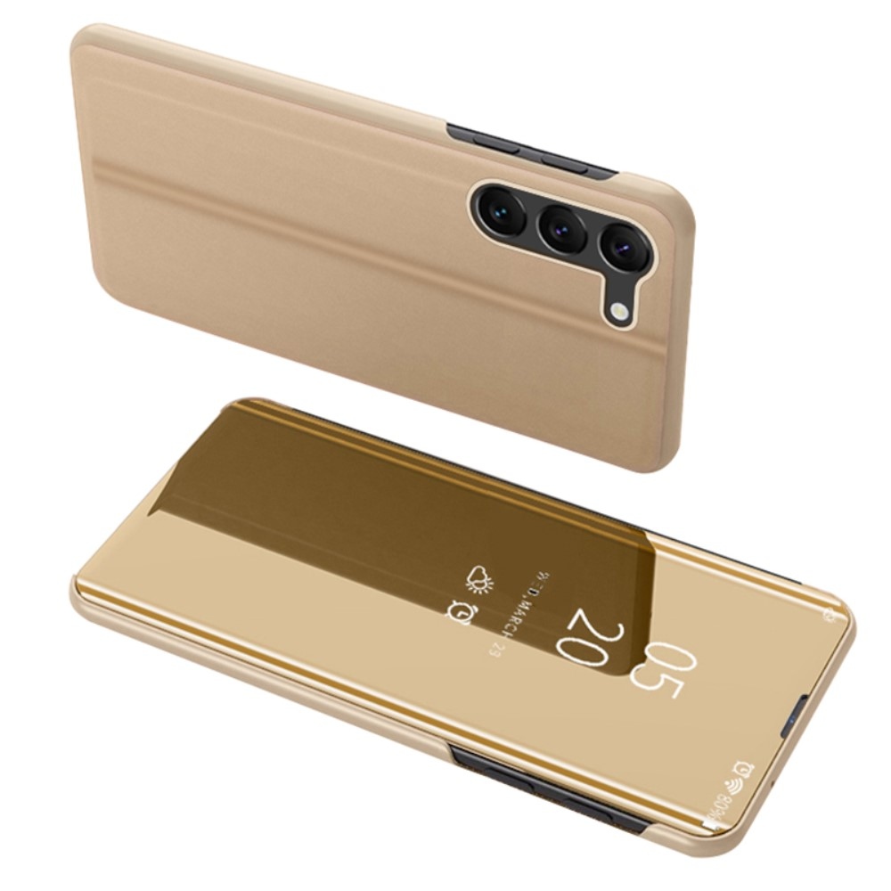 Clear zavírací kryt s průhledným předkem na Samsung Galaxy S24 - zlatý