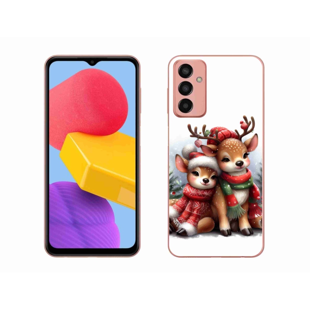 Gelový kryt mmCase na Samsung Galaxy M13 - vánoční sobi