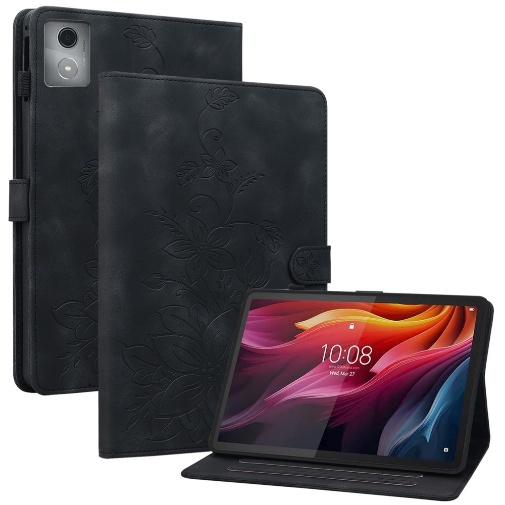 Flowers zavírací pouzdro na Lenovo Tab K11 Plus - černé