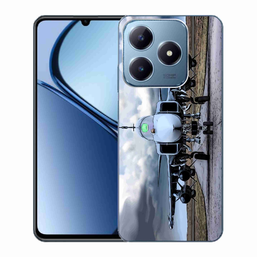 Gelový kryt mmCase na Realme C63 - vojenské letadlo
