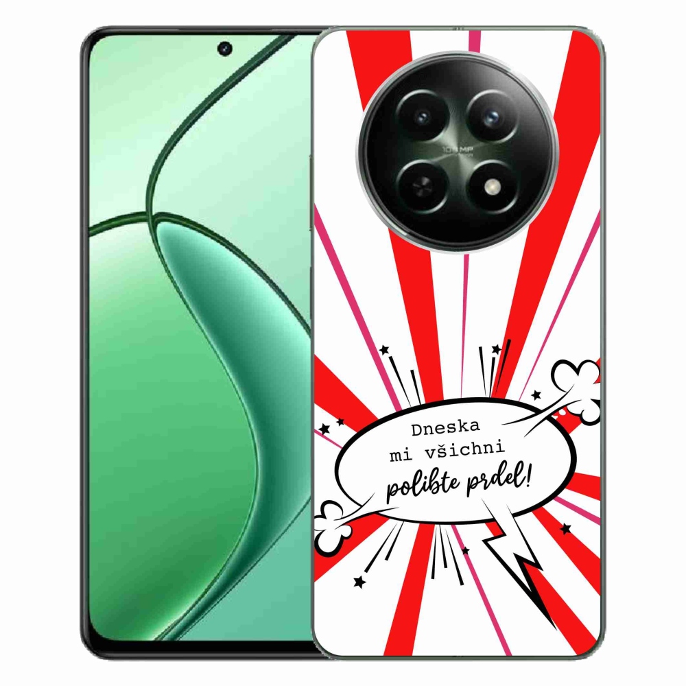 Gelový kryt mmCase na Realme 12 5G/12x 5G - vtipný text 15 bílé pozadí