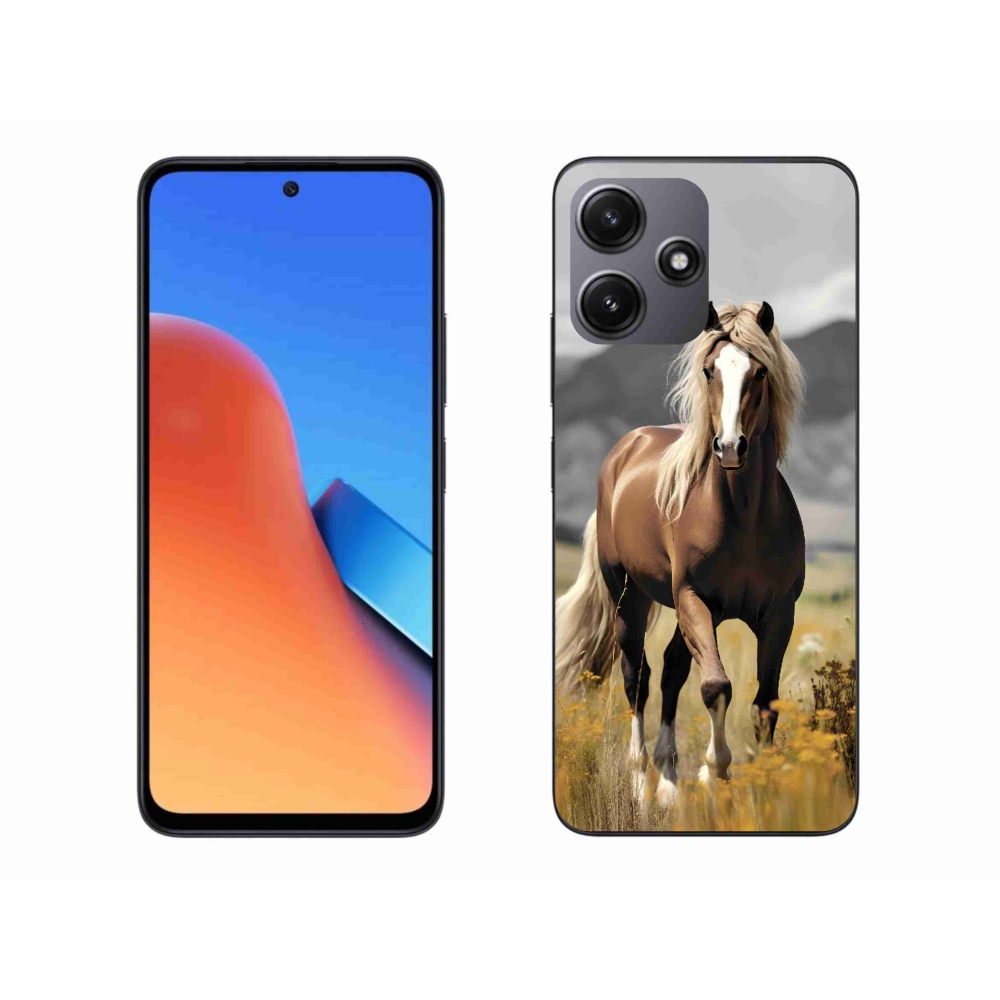 Gelový kryt mmCase na Xiaomi Redmi 12 5G - hnědý kůň 1