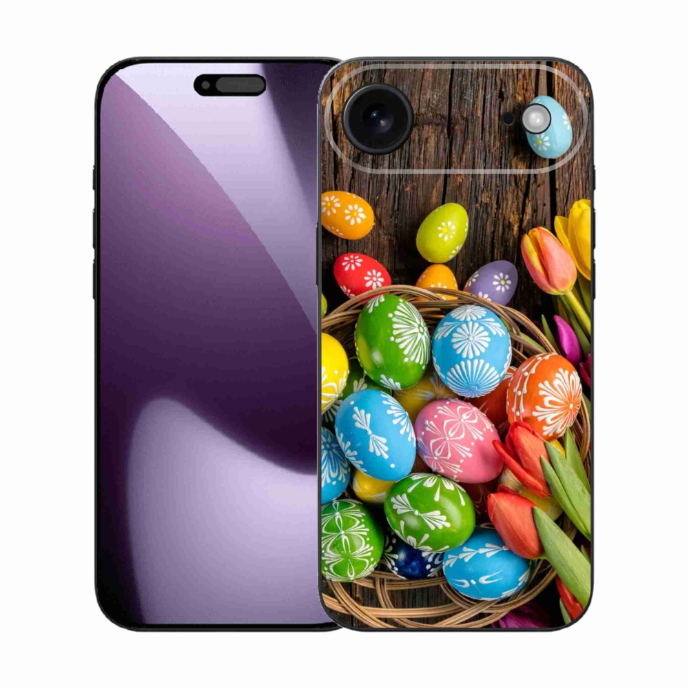 Gelový kryt mmCase na iPhone 17 Air - velikonoční vajíčka