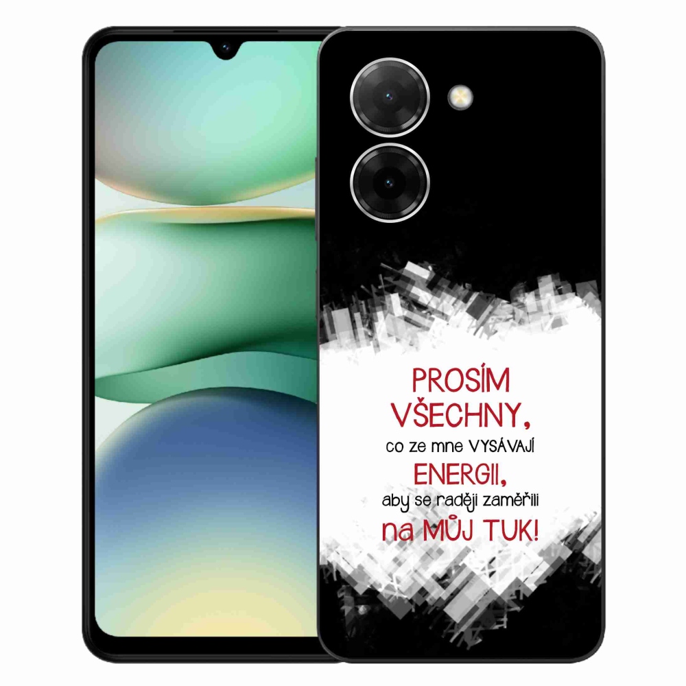 Gelový kryt mmCase na Xiaomi Redmi A5 (173.45x79.35x8.45mm) - vtipný text 1 červený