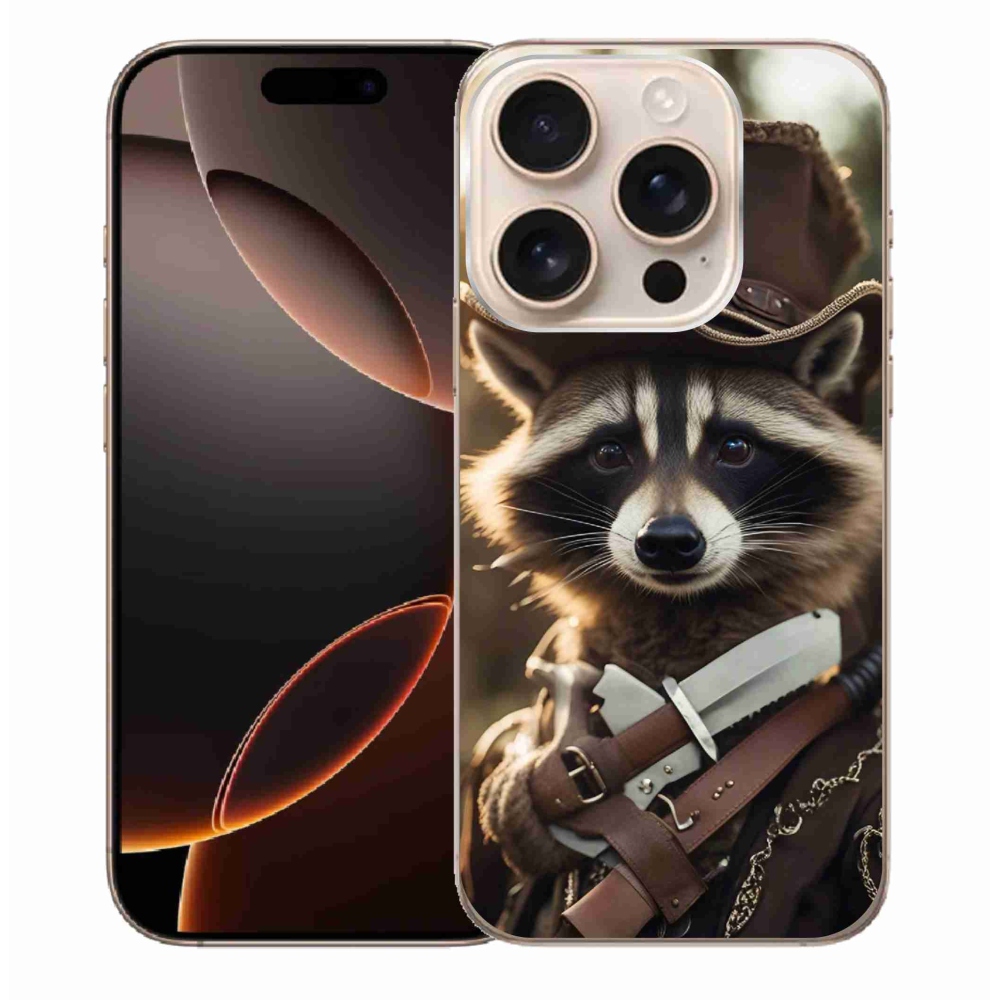 Gelový kryt mmCase na iPhone 16 Pro Max - mýval v uniformě