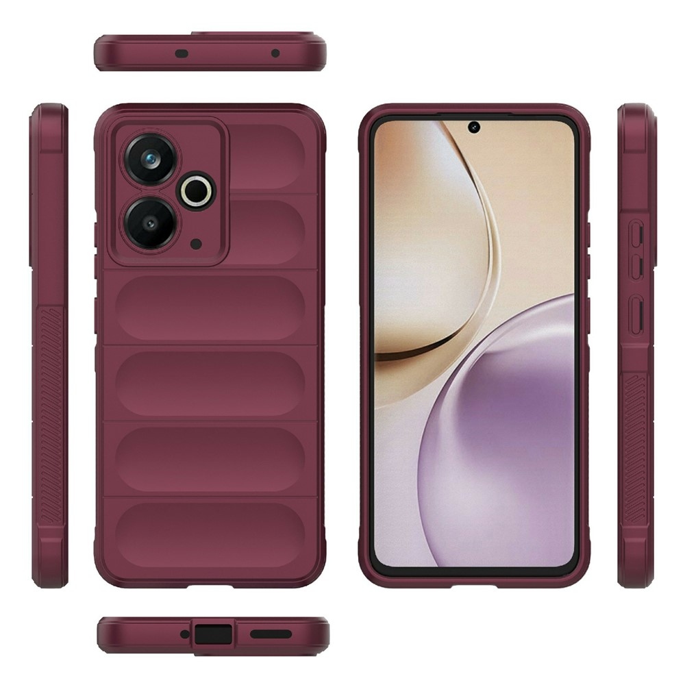Rugg odolný gelový obal na Realme 14T 5G - vínový