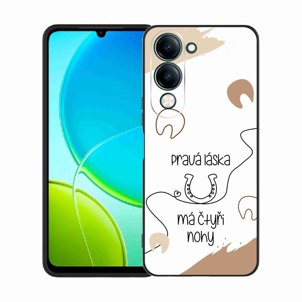Gelový kryt mmCase na Vivo Y29s 5G - koňský motiv bílé pozadí