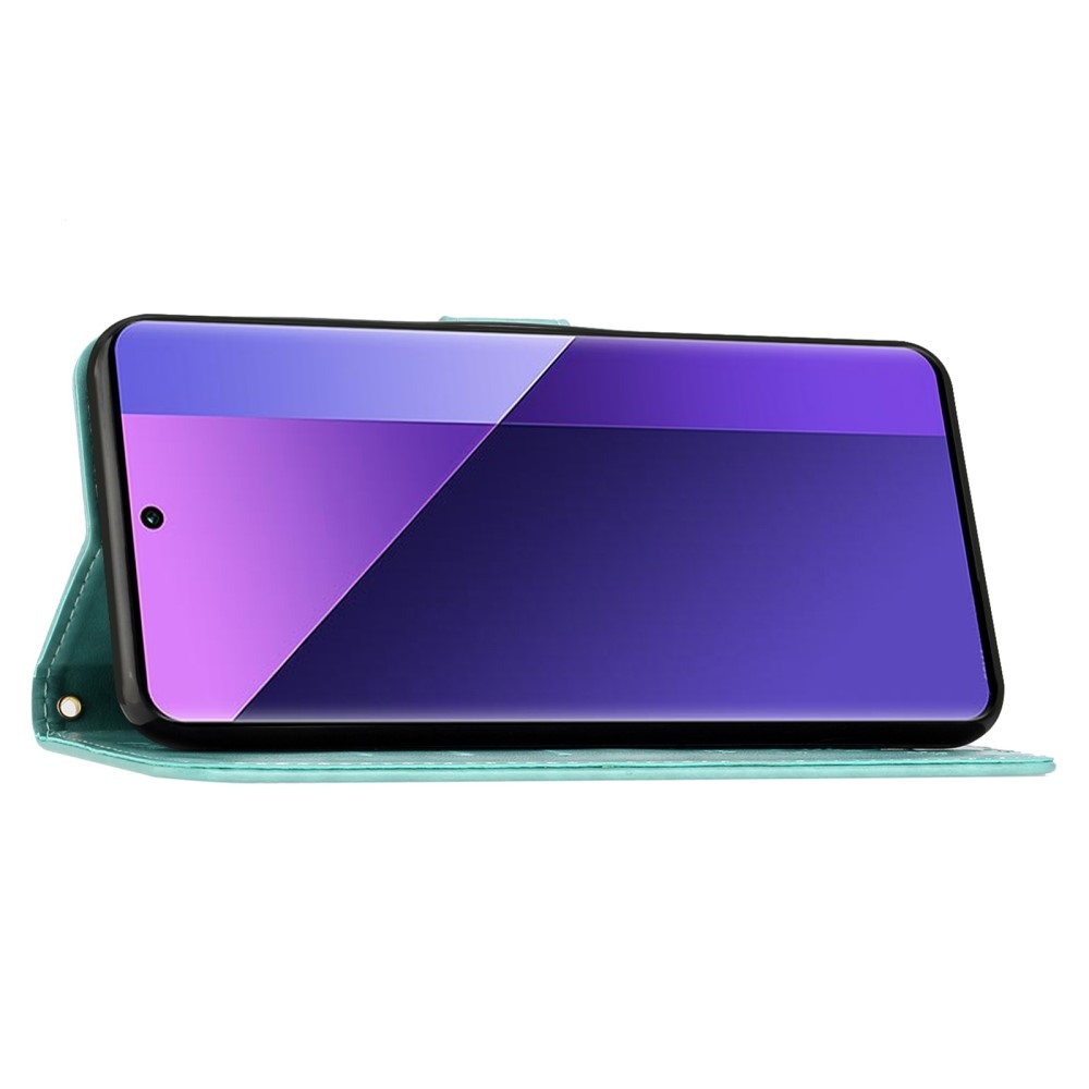 Flowers knížkové pouzdro na Samsung Galaxy A26 5G - modrozelené