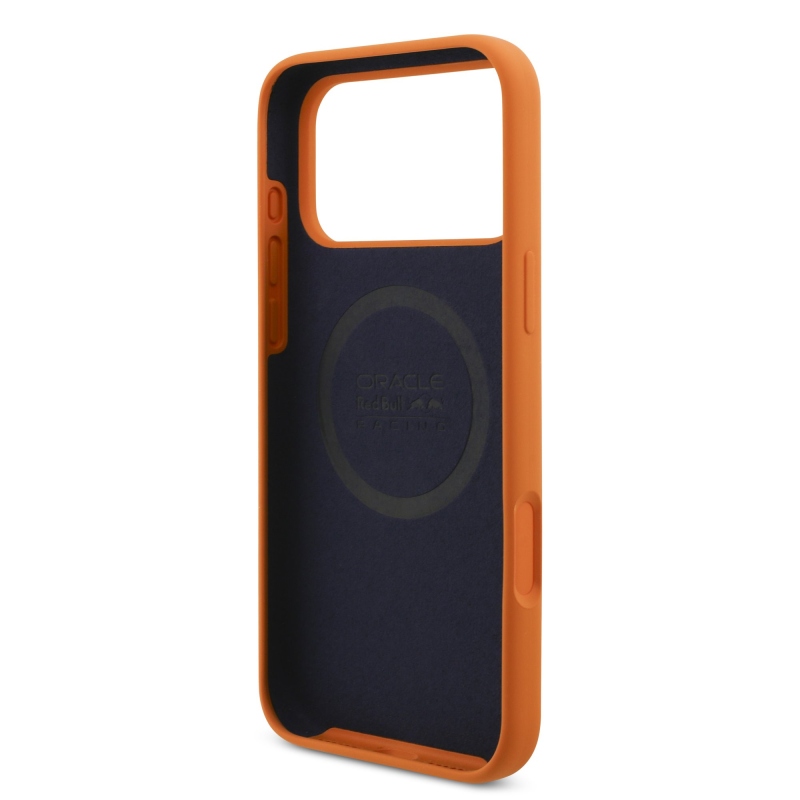 Red Bull Silicone Blue Ring MagSafe Zadní Kryt pro iPhone 17 Pro Max Orange