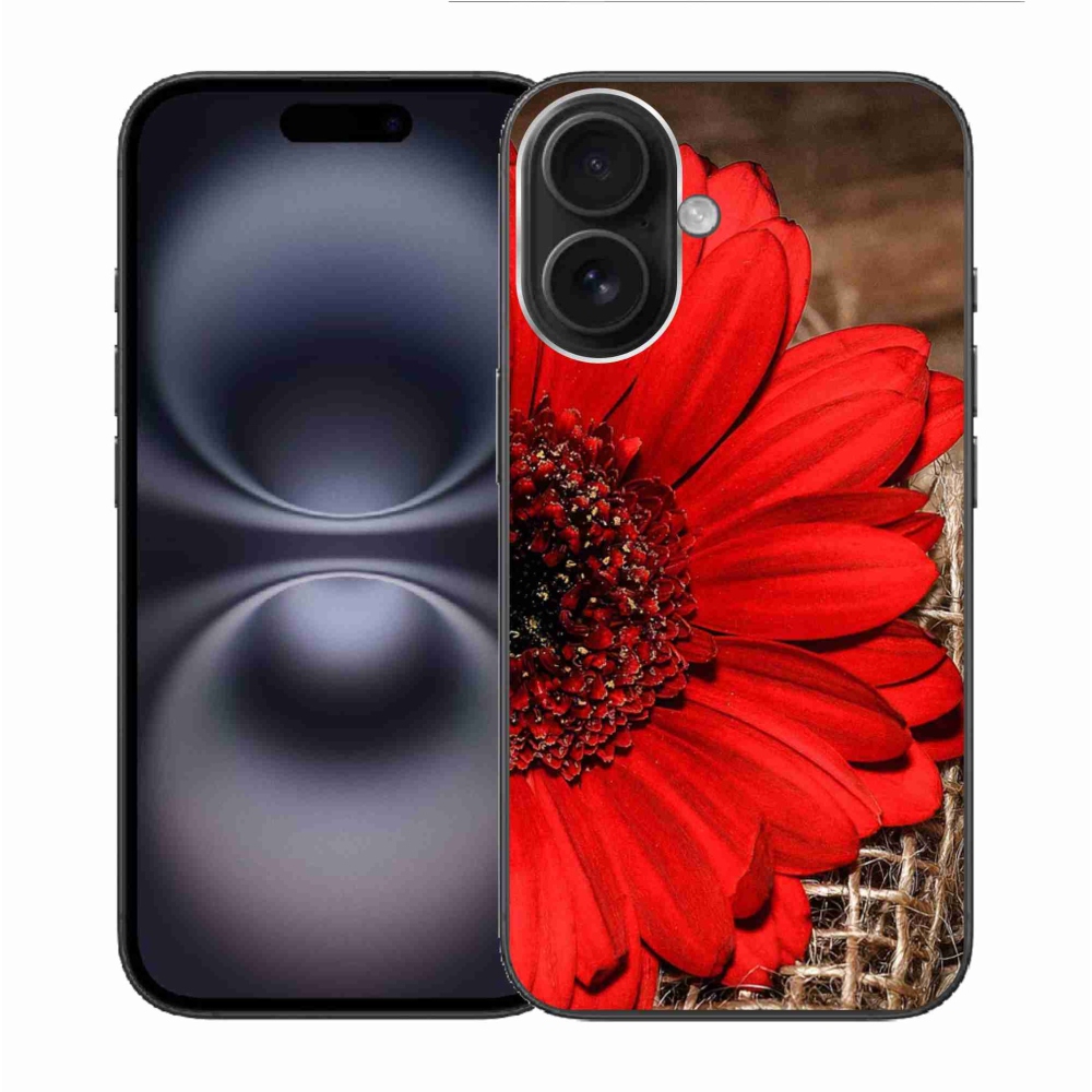 Gelový kryt mmCase na iPhone 16 - gerbera