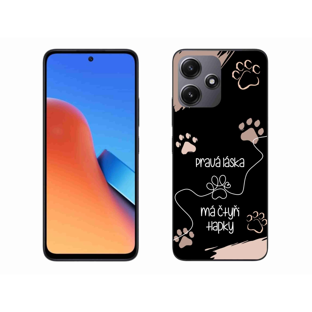 Gelový kryt mmCase na Xiaomi Redmi 12 5G - psí motiv 1 černé pozadí
