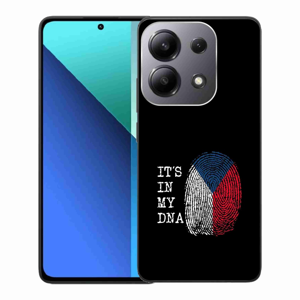 Gelový kryt mmCase na Xiaomi Redmi Note 13 - vlajka otisk prstu černé pozadí