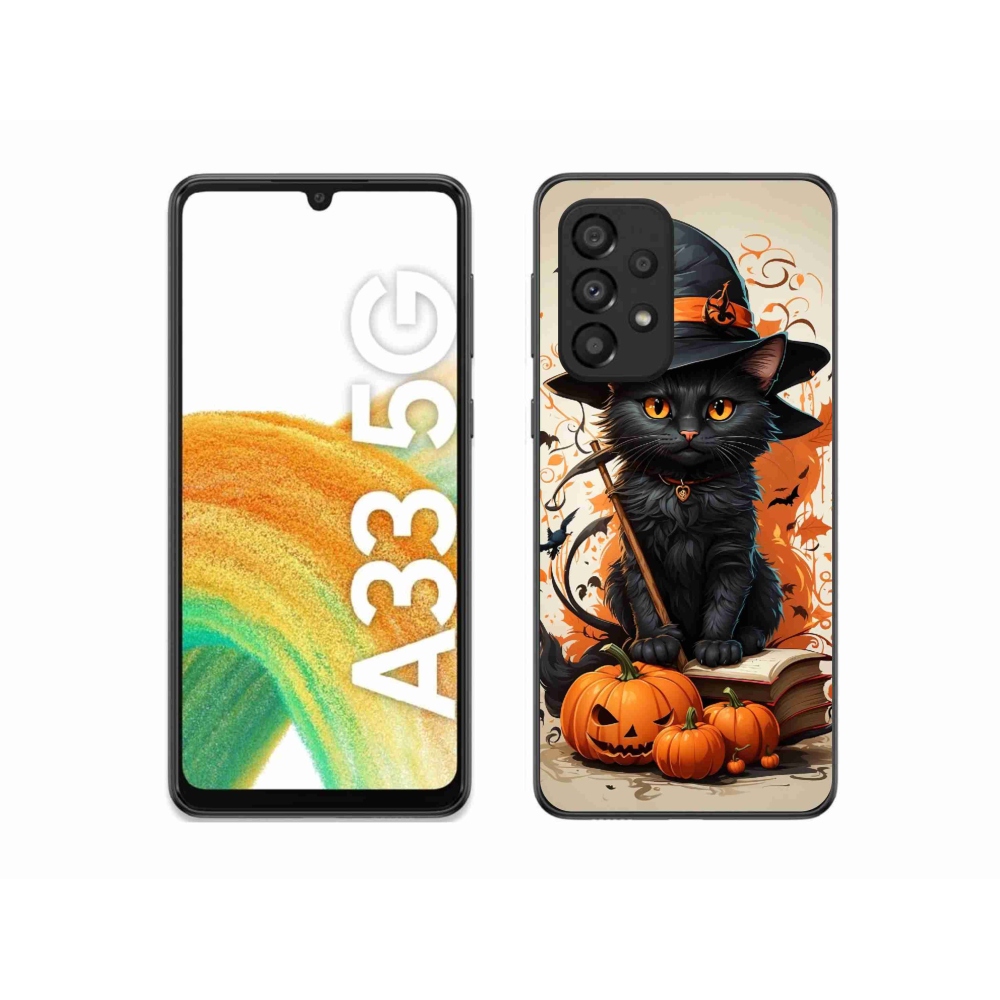 Gelový kryt mmCase na Samsung Galaxy A33 5G - kocour čaroděj