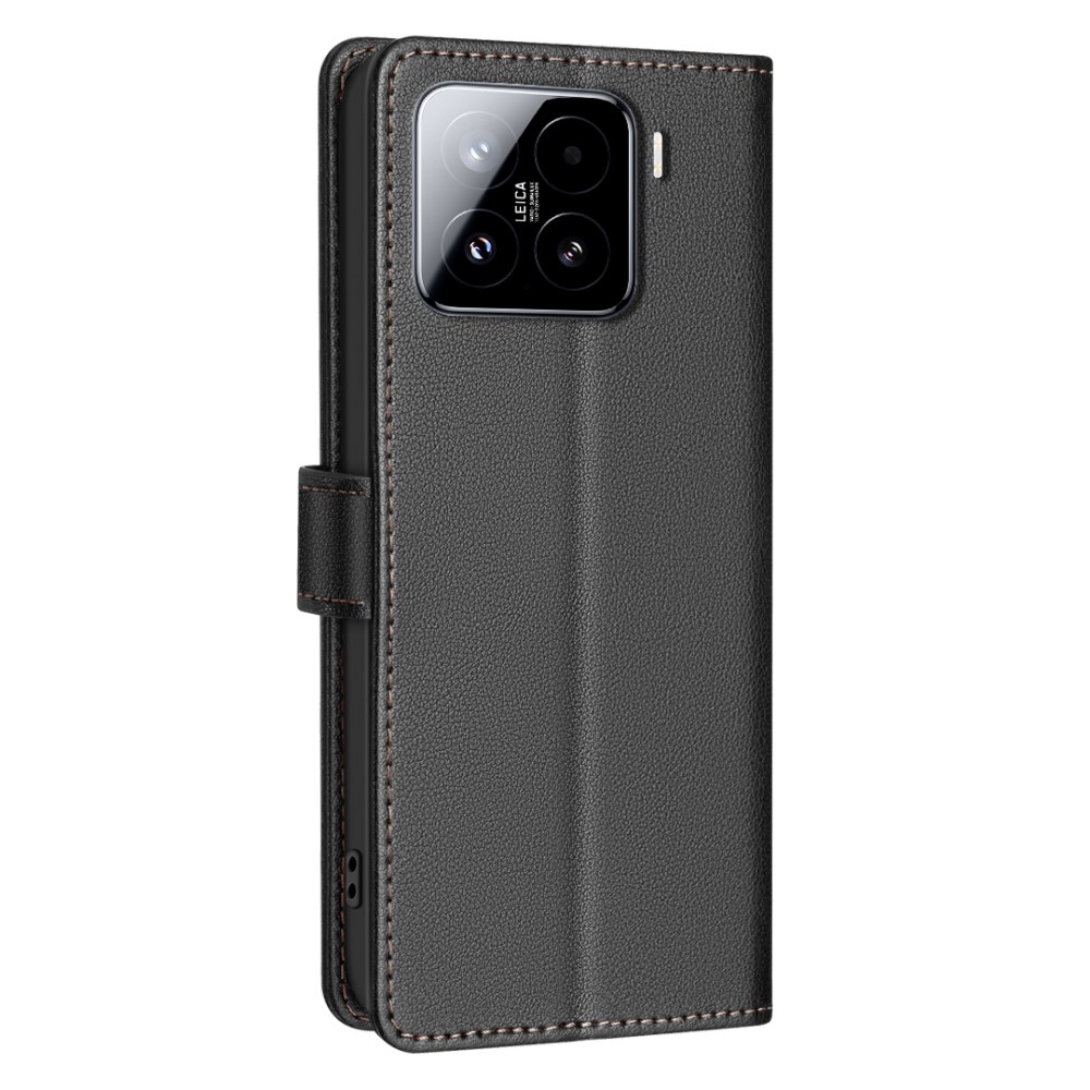 BINFEN knížkové pouzdro na Xiaomi 15 - černé