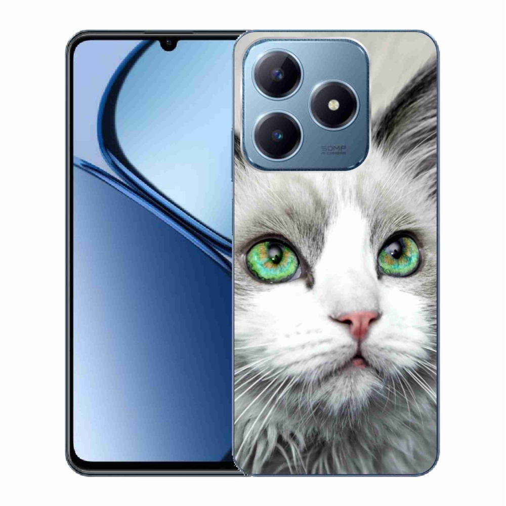 Gelový kryt mmCase na Realme C63 - kočičí pohled