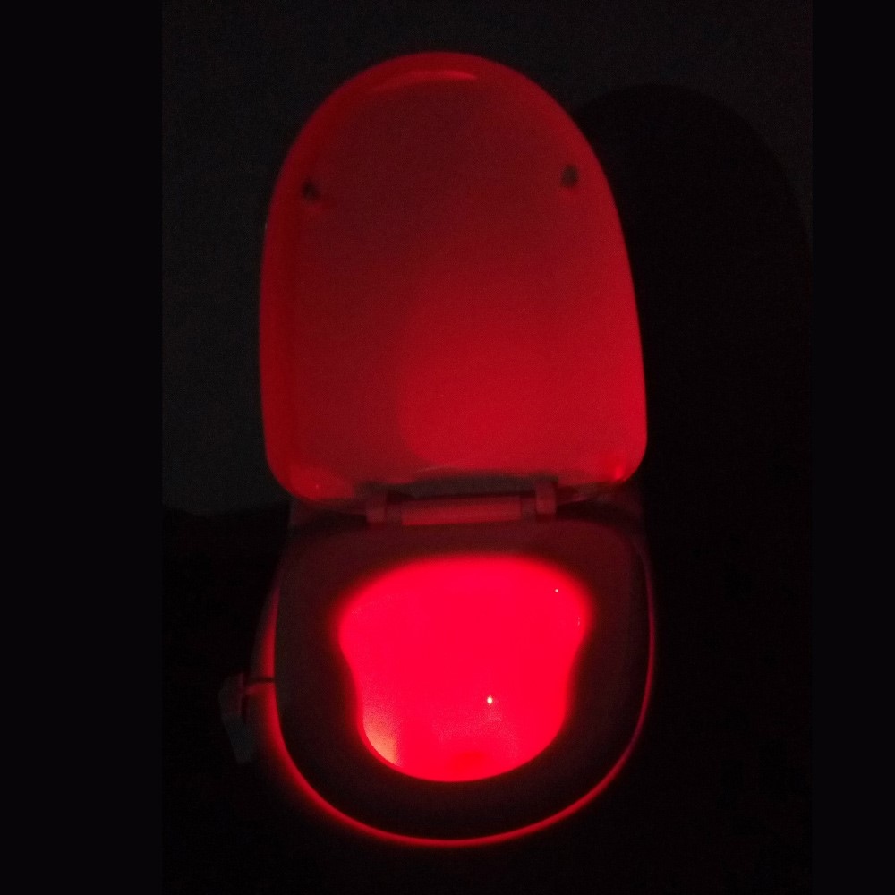 Inteligentní barevné podsvícení toalety s pohybovým čidlem a 8 odstíny světla