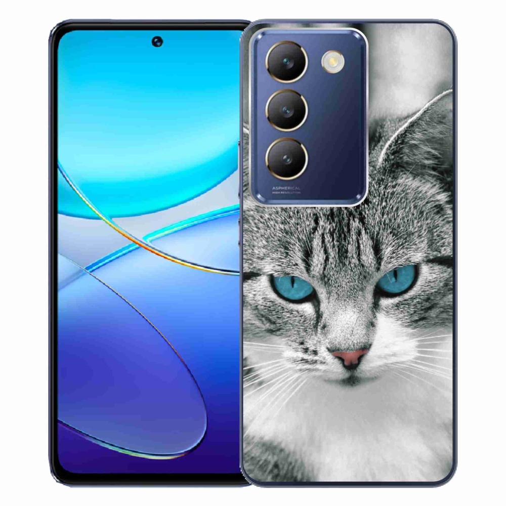 Gelový kryt mmCase na Vivo V40 SE 4G/5G - kočičí pohled 1