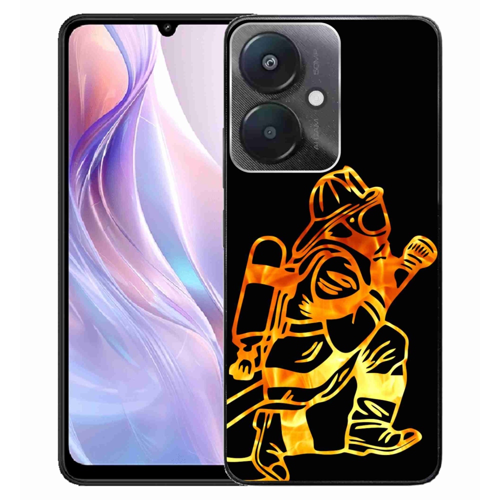 Gelový kryt mmCase na Xiaomi Redmi 13C 5G - hasič 1