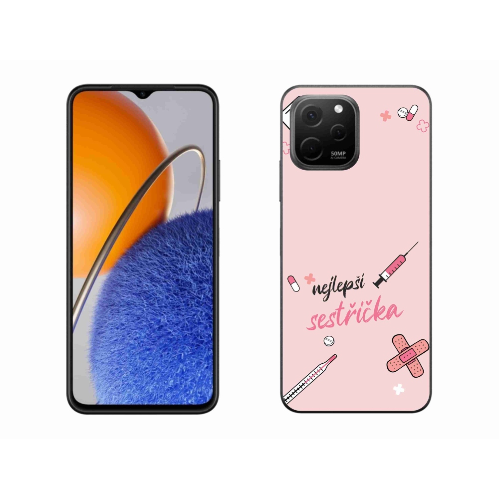 Gelový kryt mmCase na Huawei Nova Y61 - nejlepší sestřička růžové pozadí