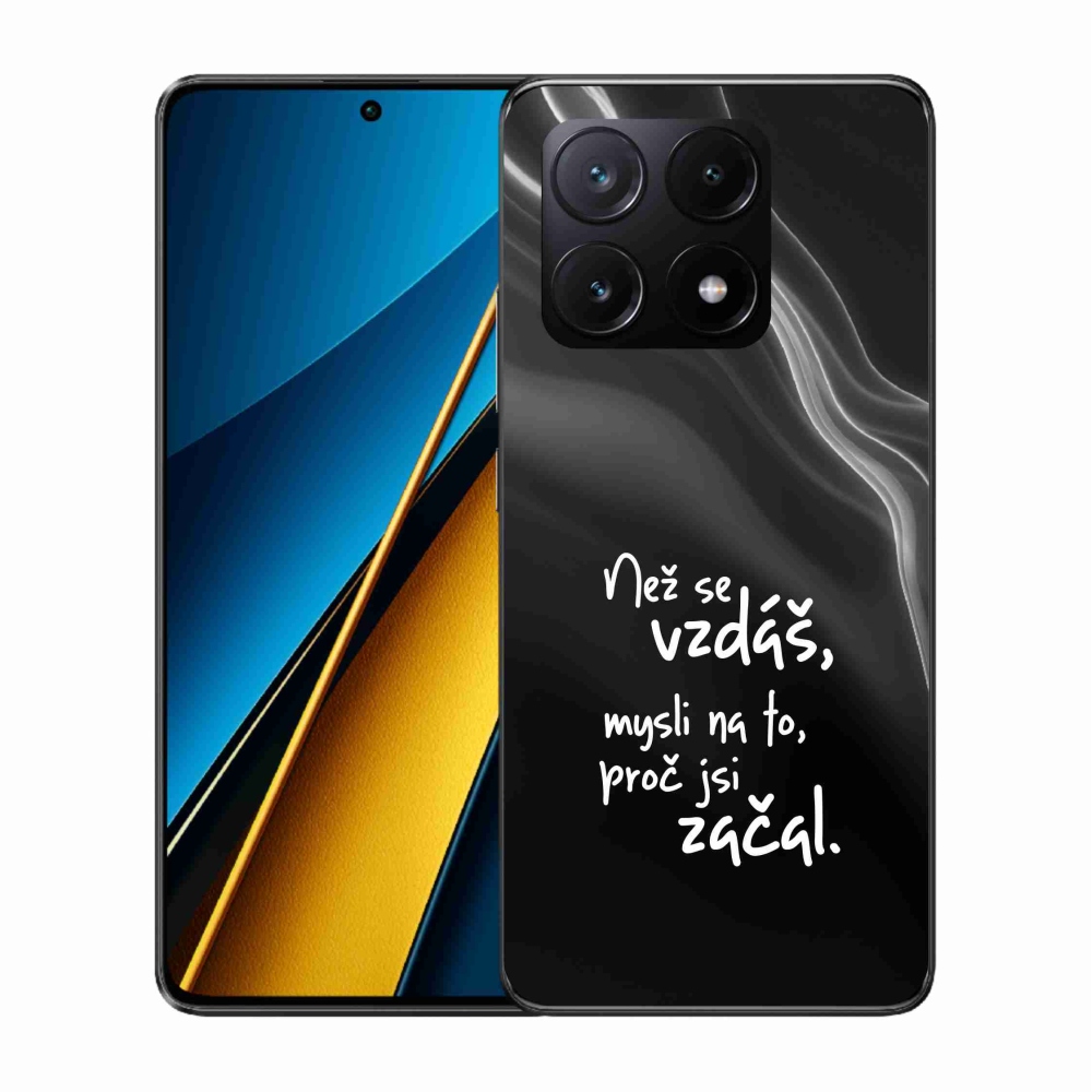 Gelový kryt mmCase na Xiaomi Poco X6 Pro 5G - citát 2 černé pozadí