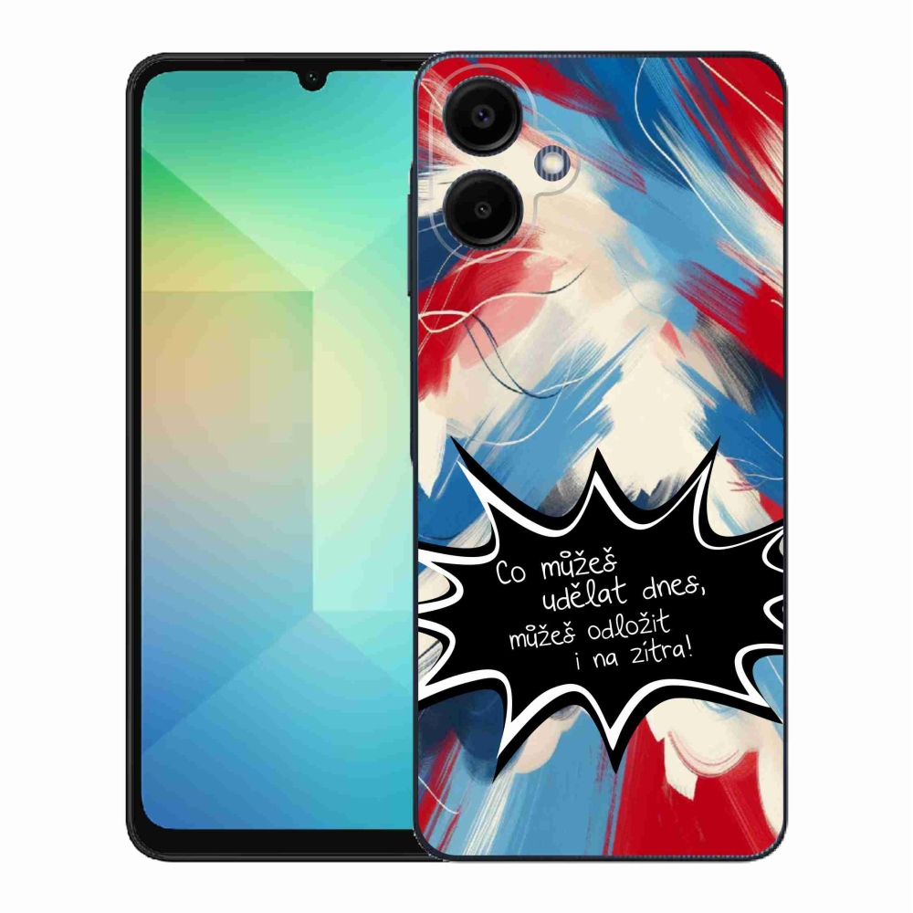 Gelový kryt mmCase na Samsung Galaxy A06 4G - vtipný text 9 černé pozadí
