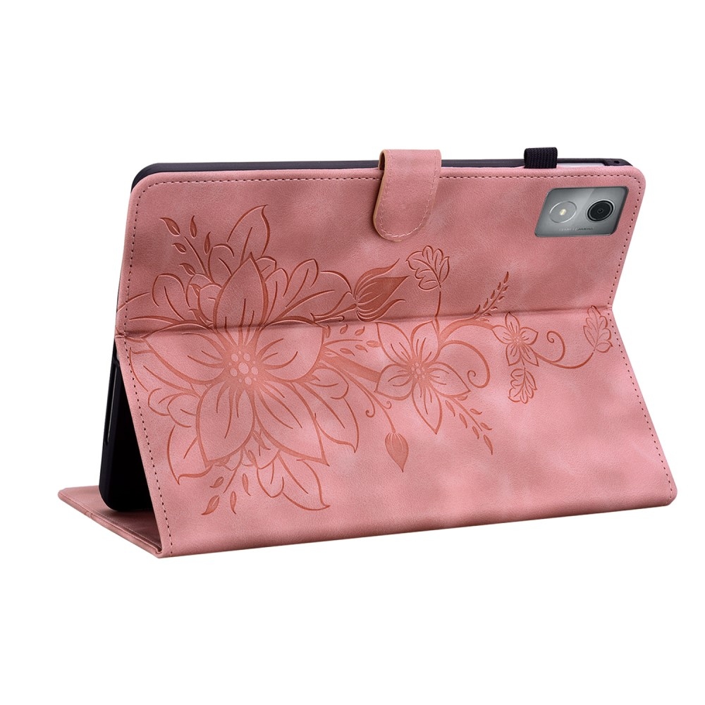 Flowers zavírací pouzdro na Lenovo Tab K11 Plus - růžové