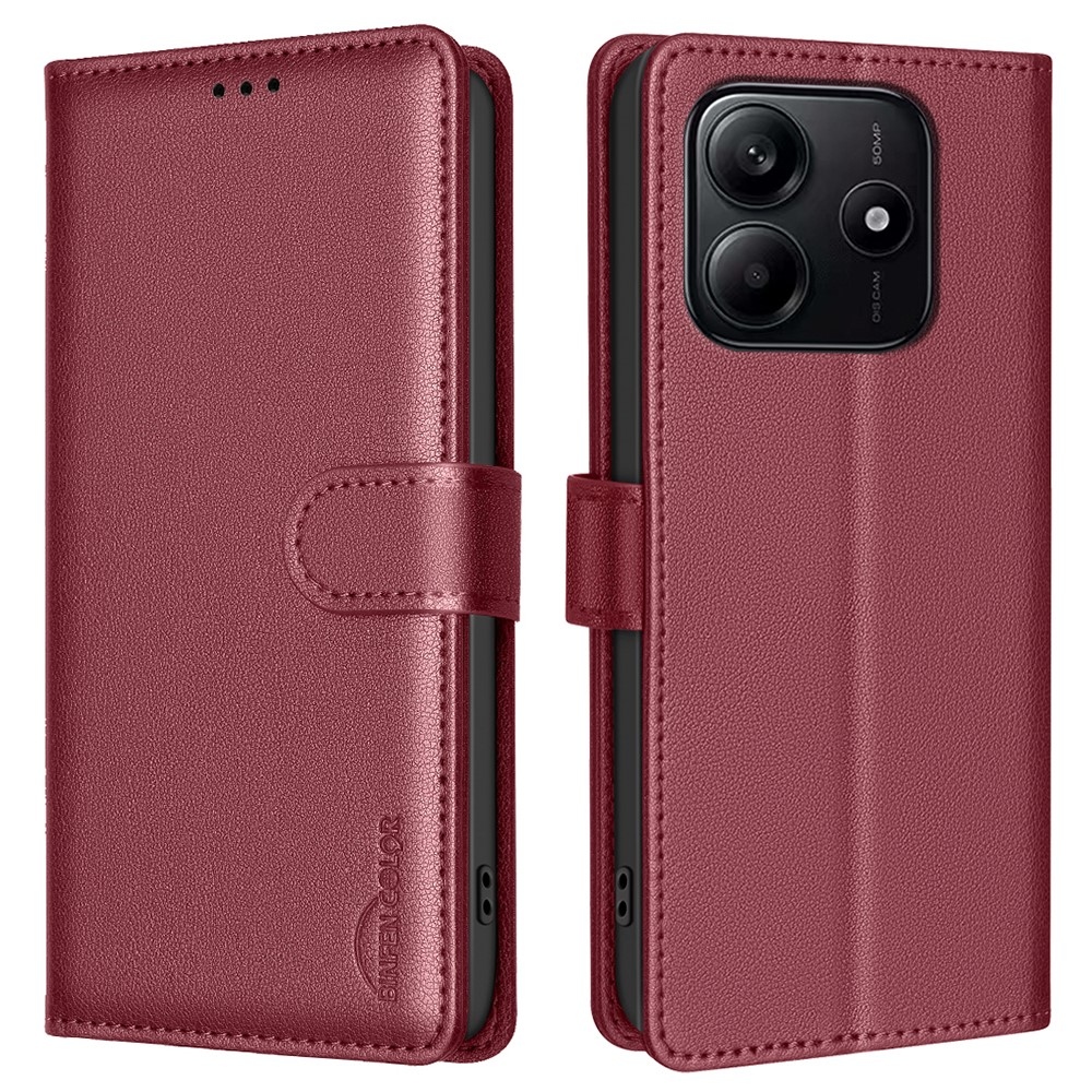 BNF knížkové pouzdro na Xiaomi Redmi Note 14 5G - červené