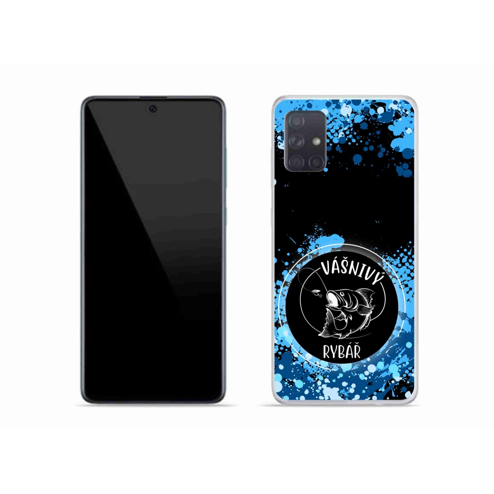 Gelový kryt mmCase na Samsung Galaxy A51 - vášnivý rybář černé pozadí