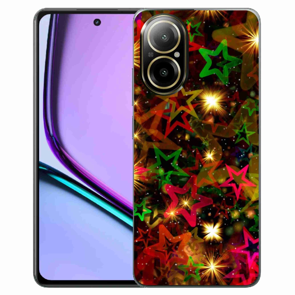 Gelový kryt mmCase na Realme C67 - barevné hvězdičky