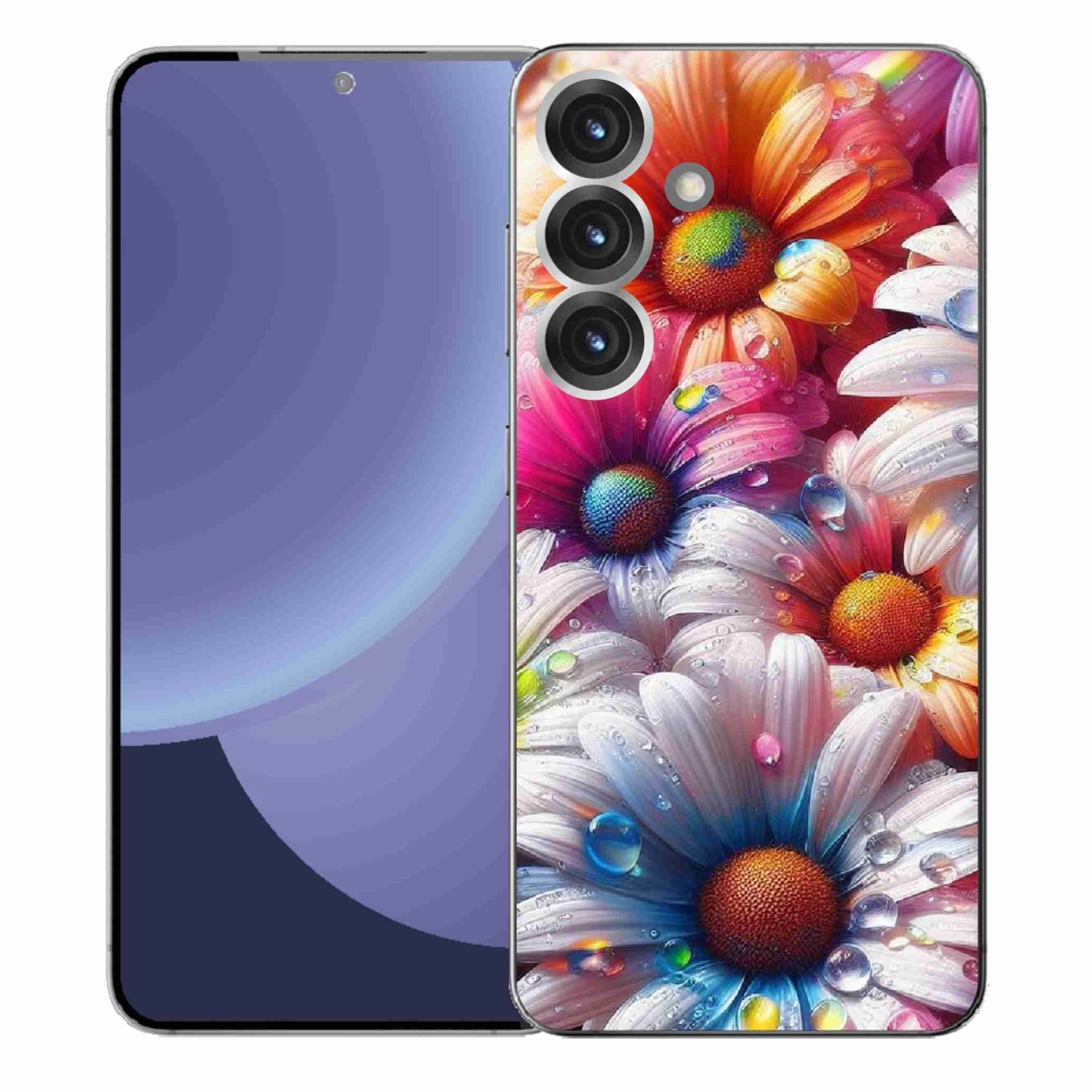 Gelový kryt mmCase na Samsung Galaxy S25+ - barevné kopretiny