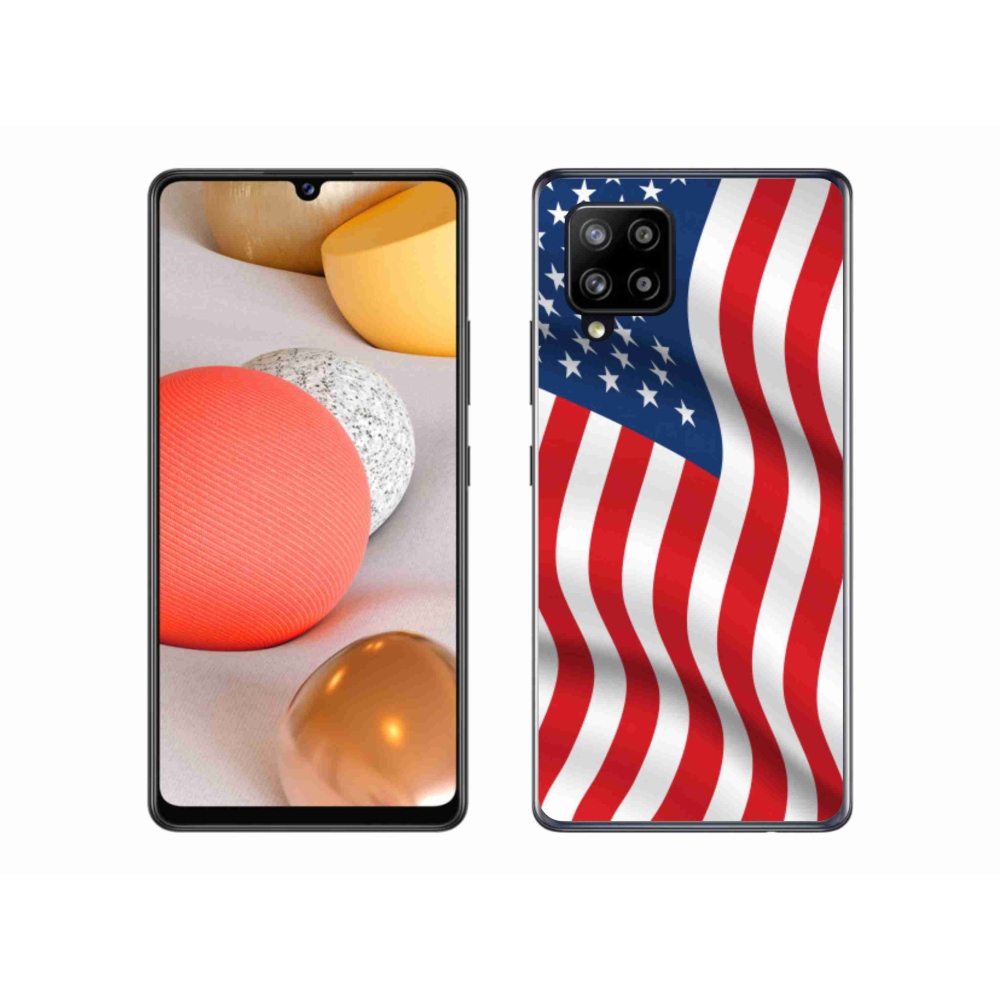 Gelový kryt mmCase na mobil Samsung Galaxy A42 5G - USA vlajka