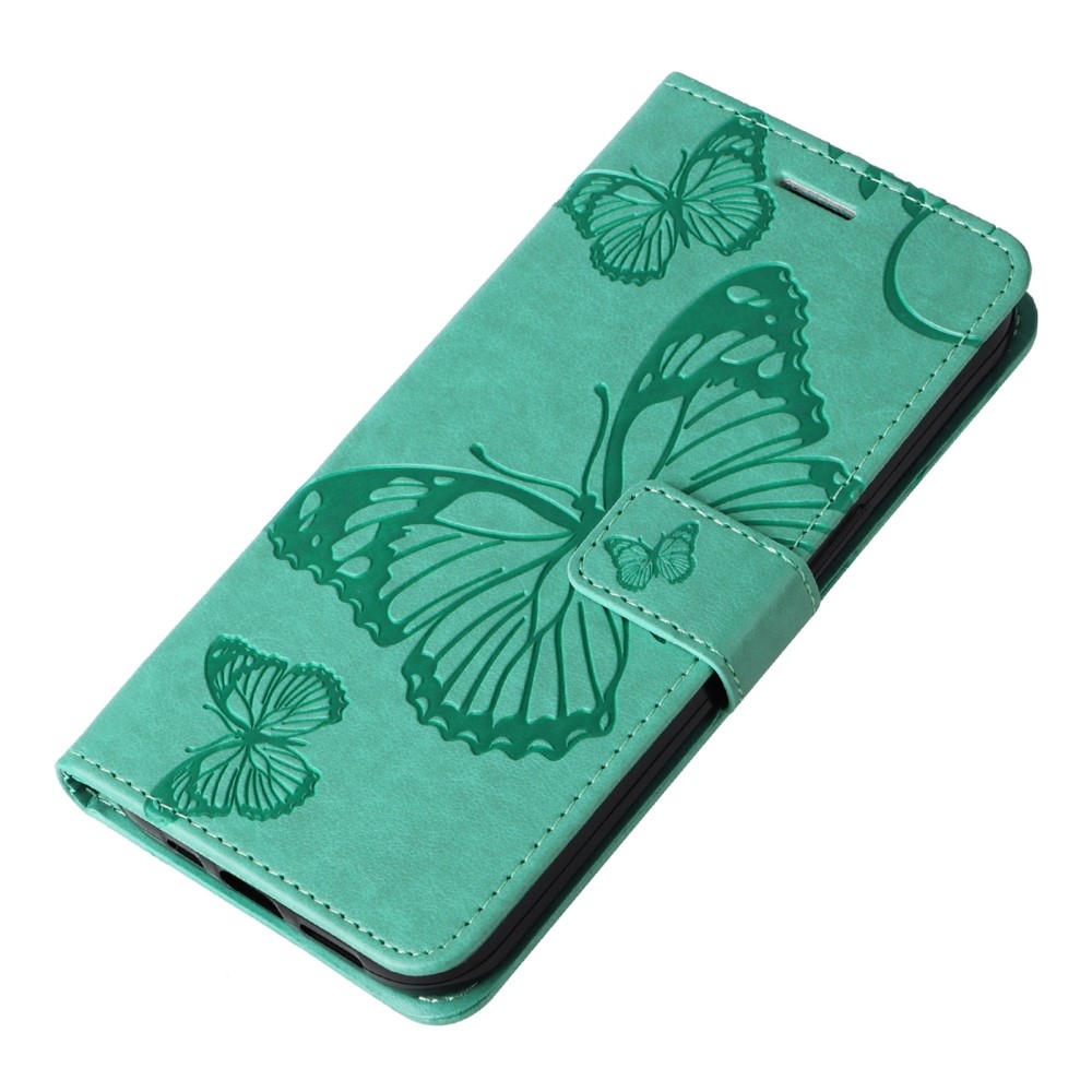 Big butterfly knížkové pouzdro na Xiaomi 13T/13T Pro - modrozelené