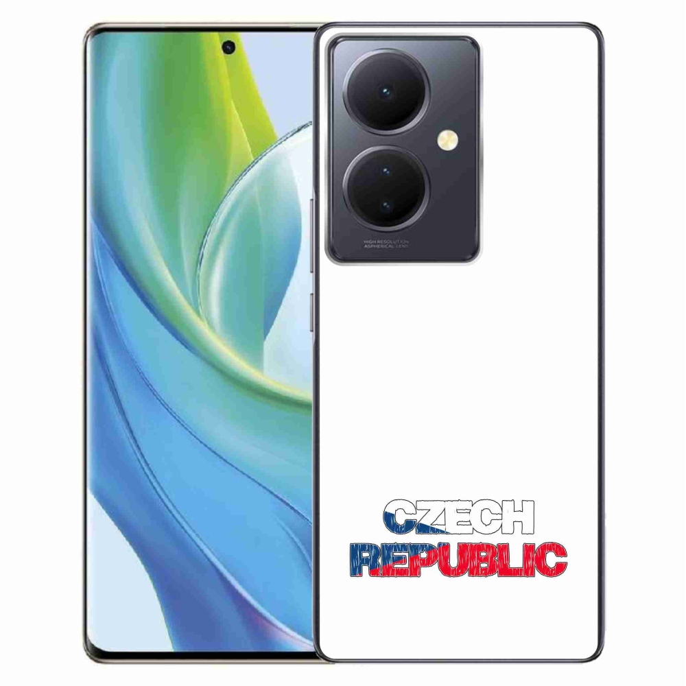 Gelový kryt mmCase na Vivo V29 Lite 5G - Czech Republic bílé pozadí