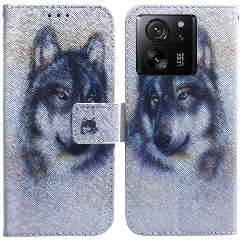 Printy knížkové pouzdro na Xiaomi 13T/13T Pro - vlk