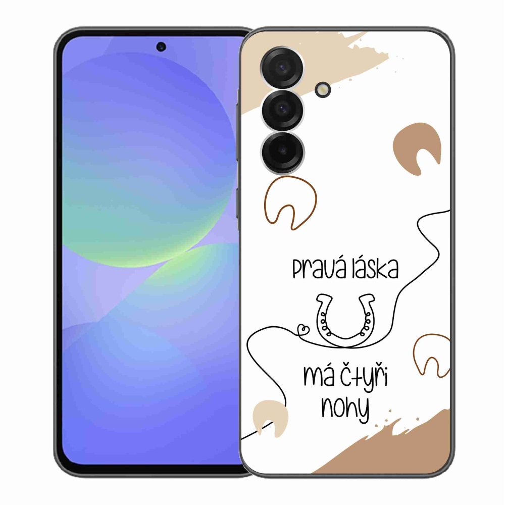 Gelový kryt mmCase na Samsung Galaxy A36 5G - koňský motiv bílé pozadí