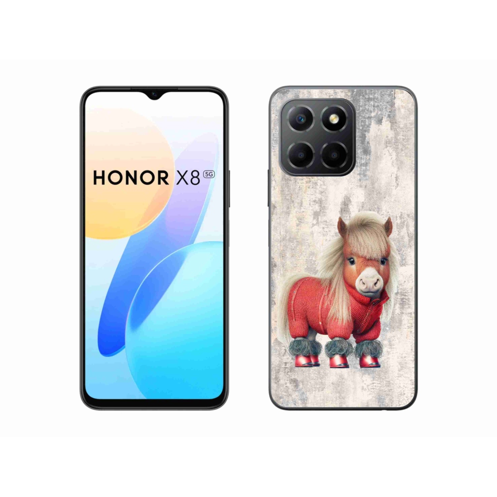 Gelový kryt mmCase na Honor X8 5G - poník ve svetru