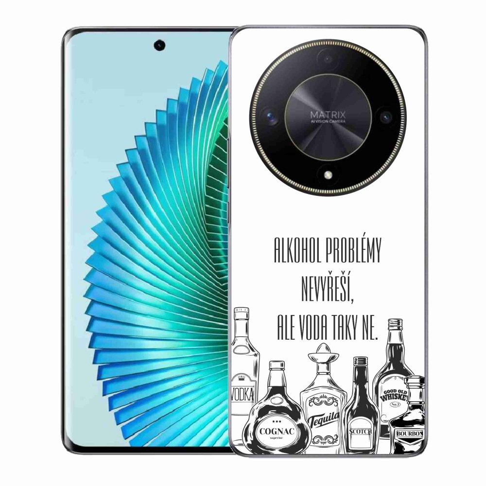 Gelový kryt mmCase na Honor Magic 6 Lite 5G - vtipný text bílé pozadí