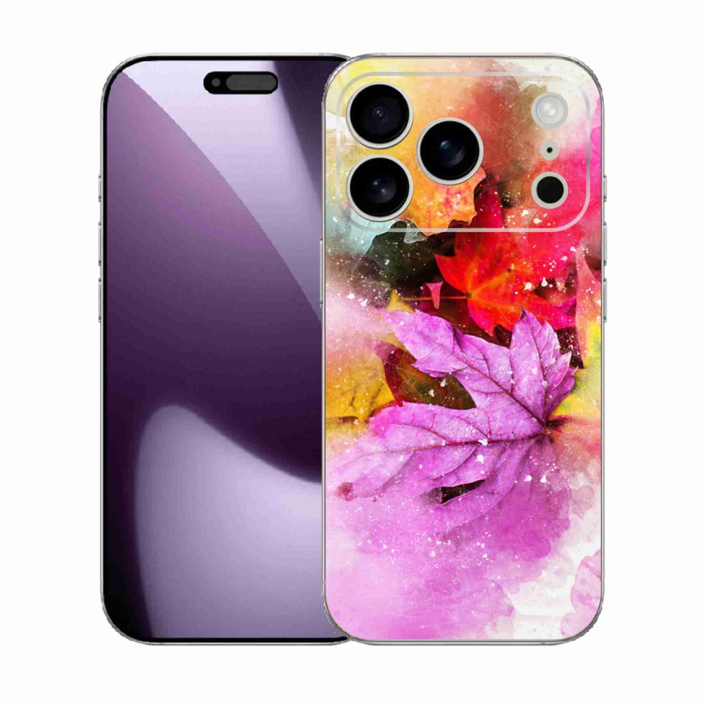 Gelový kryt mmCase na iPhone 17 Pro - barevné listy