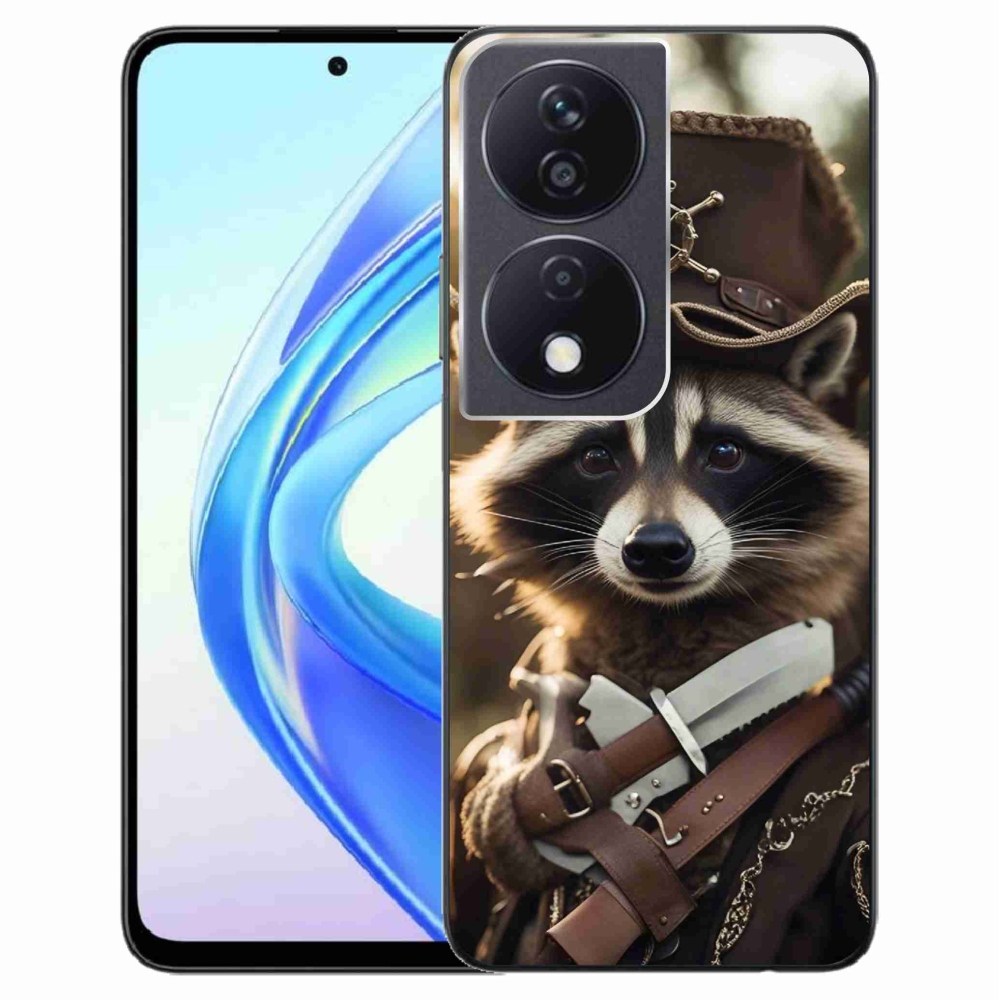 Gelový kryt mmCase na Honor X7b/Honor 90 Smart - mýval v uniformě