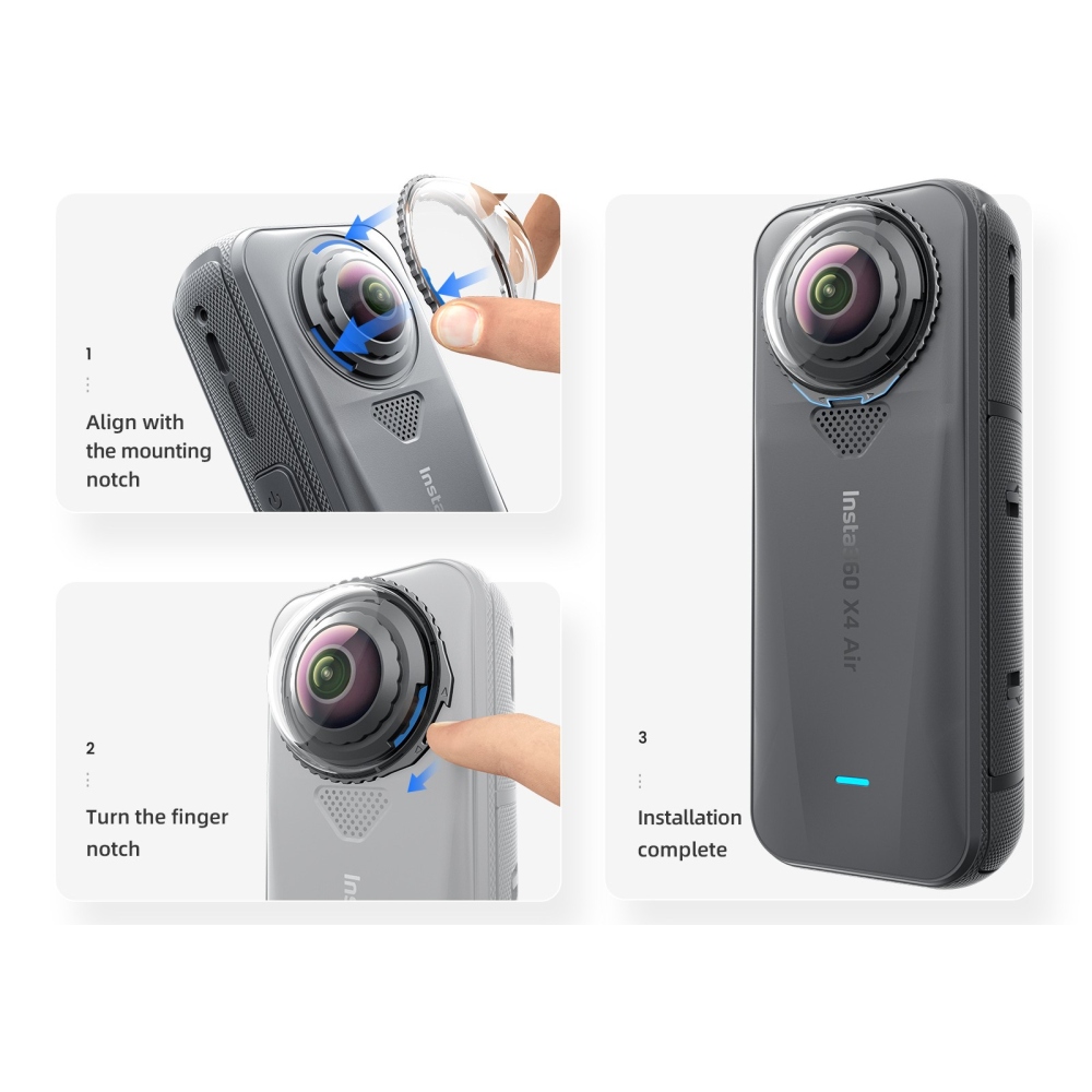 AMAGISN ochranné sklo objektivu pro Insta360 X4 Air, 2 ks