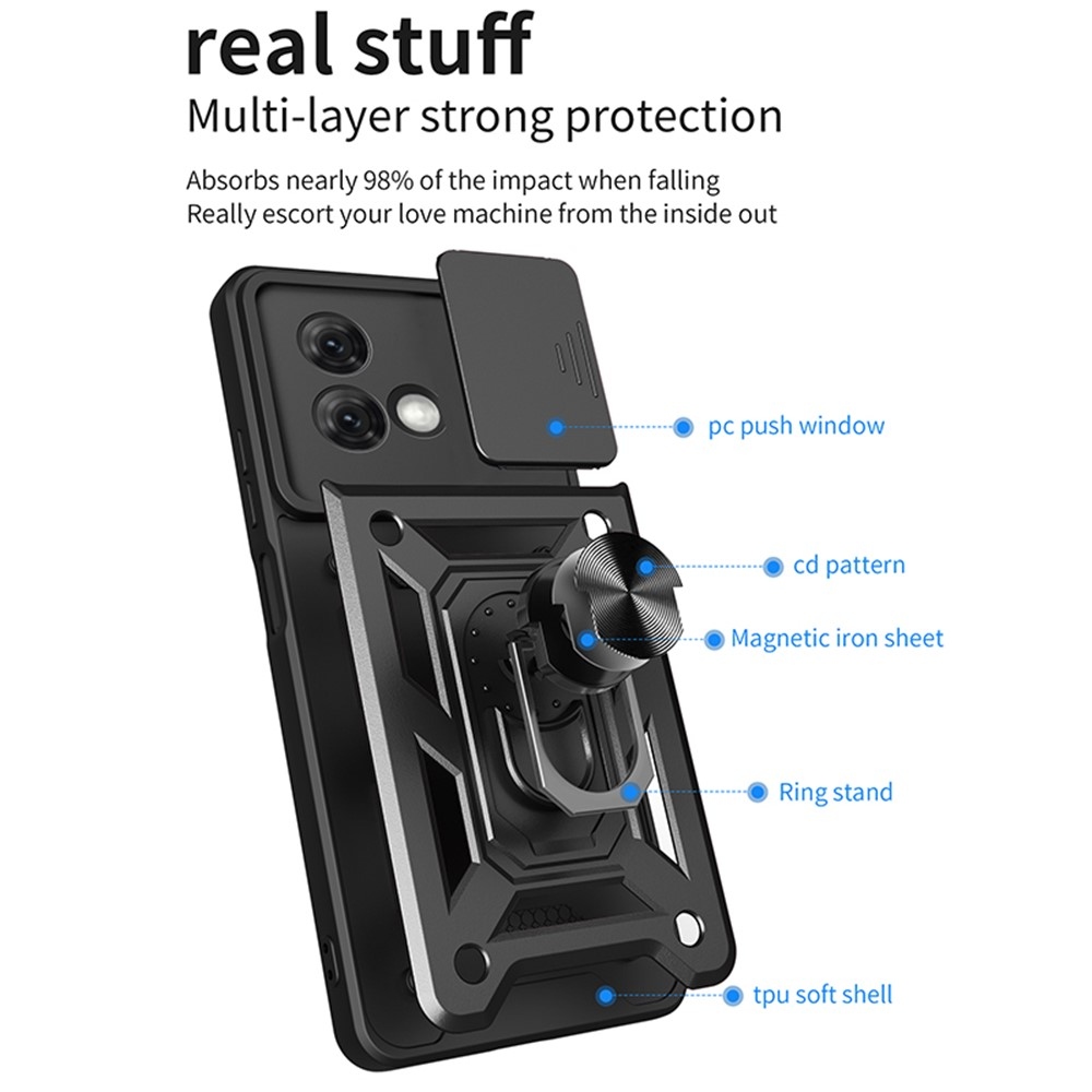Slide odolný kryt na Motorola Moto G84 5G - černý